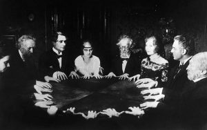 Seance Scene in Dr. Mabuse the Gambler...22 May 1922, Germany --- Seance scene in the German silent film Dr. Mabuse, der Spieler (in English Dr. Mabuse: The Gambler) directed by Fritz Lang and starring Rudolf Klein-Rogge. --- Image by  Bettmann/CORBIS