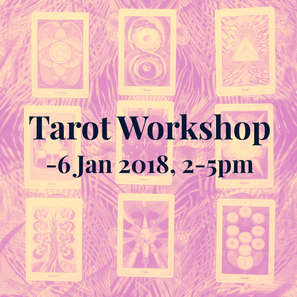 ©2018 Oracle Of Los Angeles. Flyer For Tarot Workshop At Light On Lotus Yoga Studio