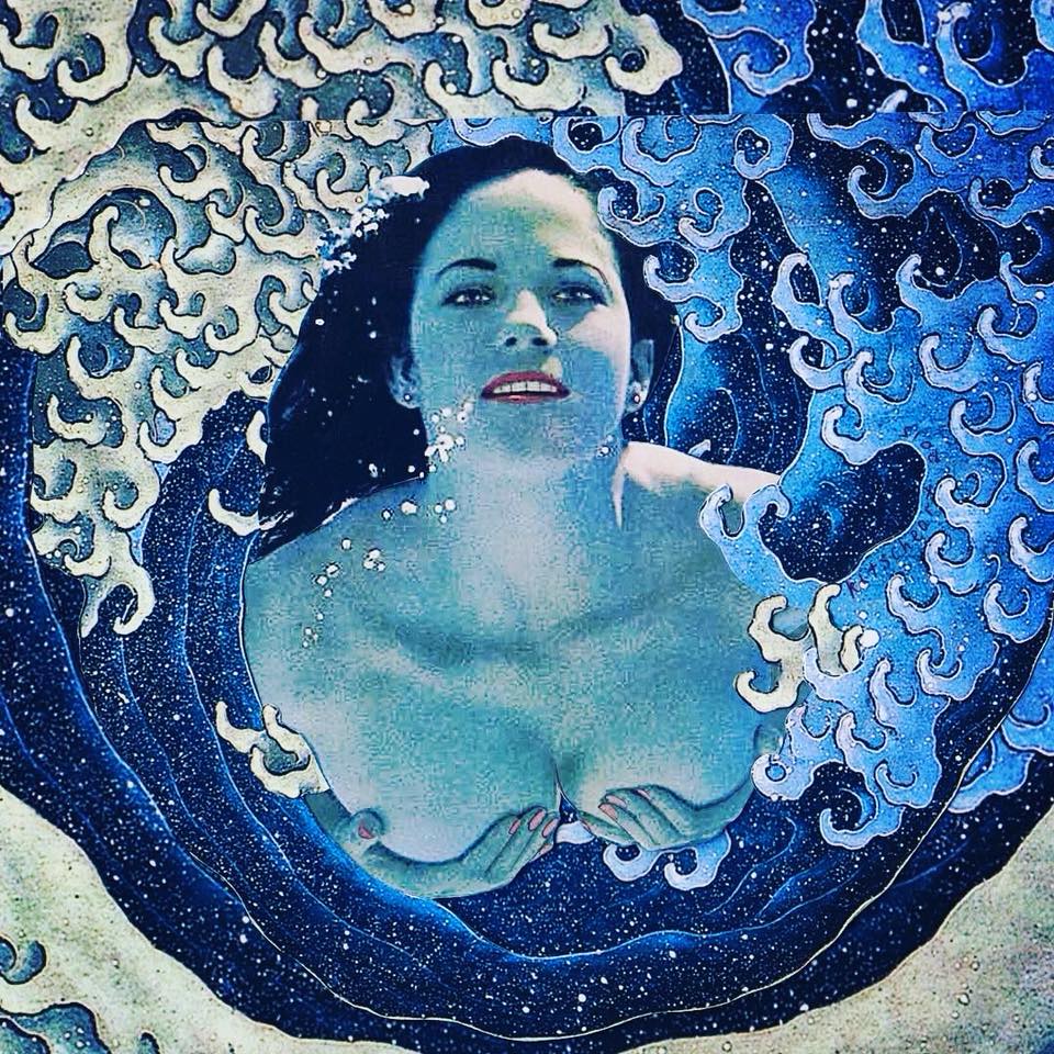 Cleansing Bath, Artwork by @kitchart on Instagram, “Beathing Underwater”, October 2017.