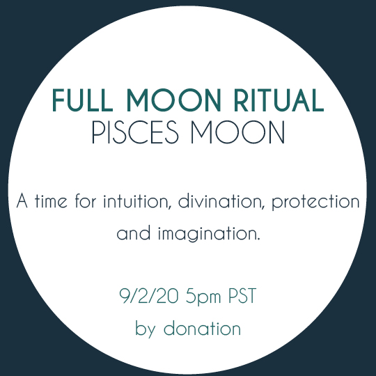 Full Moon in Pisces Ritual Flier